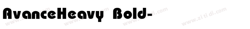 AvanceHeavy Bold字体转换